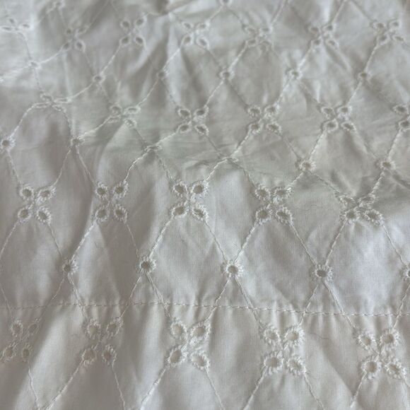 GAP White Eyelet Shorts NWT 100% Cotton Elastic Waist Summer Boho Cottagecore, S - Picture 5 of 7